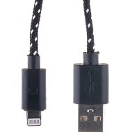 Аксессуар Glossar USB A - APPLE Lightning CORD-1 Black 33937