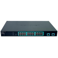  TRENDnet TPE-224WS 24-Port 10/100Mbps Web Smart PoE Switch with 4 Gigabit Ports and 2 Min