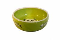 Petmax Миска для кошек рис. Кошка 13,5 см салатовая керамика