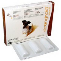 Препарат для животных Капли для собак 5-10 кг Стронгхолд 12% коричневый, пип. 3 х 0,5 мл