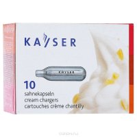 Набор баллончиков "Kayser N2 О" для кремера O!range, цвет: серебристый, 10 шт. 1102