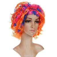 Маскарадный парик, цвет: оранжевый. 26833