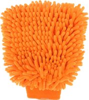 Рукавица для уборки Eva "Спагетти", двусторонняя, цвет: оранжевый, 22 х 16 см