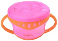 BabyOno Контейнер-непросыпайка для печенья и фруктов цвет розовый оранжевый