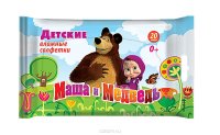 Маша и Медведь Влажные детские салфетки 20 шт
