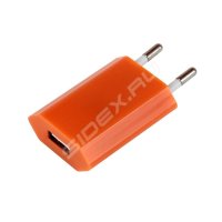 Универсальное сетевое зарядное устройство USB 1,2A (М 0942531) (оранжевый)