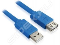 Удлинитель USB 2.0 Usb(m)-Usb(f) PRO 0.30m (Greenconnect GCR-UEC2M2-BD-0.3m)