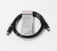 Антенный кабель ТВ-М-ТВ-M (Telecom TTV9555-3M) (черный)