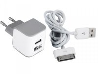 Аксессуар Dicom AD10A c кабелем для iPhone White зарядное устройство сетевое