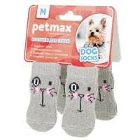 Петмакс Носки для собак WanTalk с глазками серые размер XL