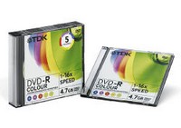 DVD-R TDK 4.7 , 16x, 5 ., Slim Case, (DVD-R47SCMIXED5-L),  DVD 