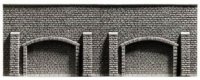 Noch 58058 Стена из серого кирпича с закрытыми арками и опорами 33.4*12.5 см