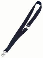 Шнур для бейджа Durable 8137-01 44x2 см карабин+боковой замок шнур:черный текстильный (упак.:10 шт)