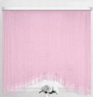 Штора-арка ТД Текстиль "Капли росы", на ленте, цвет: розовый, высота 165 см