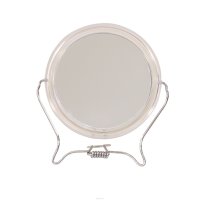 Зеркало косметическое "Top Star", настольное, цвет: прозрачный, хром, диаметр 12,5 см