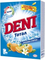 Порошок стиральный Deni "Total 3 в 1", ручная стирка, с ароматом апельсина, 400 г