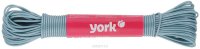 Веревка бельевая "York", цвет: серый, длина 20 м