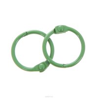 Кольца для альбомов "ScrapBerry"s", цвет: зеленый, диаметр 30 мм, 2 шт