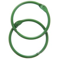 Кольца для альбомов "ScrapBerry"s", цвет: зеленый, диаметр 35 мм, 2 шт