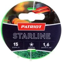 Леска Starline в блистере (15 м; 1.6 мм; звезда; зеленая) PATRIOT 805205007