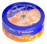 Диски DVD-R 16x 4.7Gb Shrink Verbatim 25 шт 43730