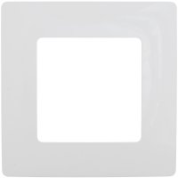 Рамка для розеток и выключателей Etika, 1 пост, цвет белый