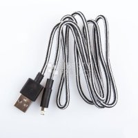 Кабель Liberty Project для USB - Lightning 8-pin, в текстильной оплетке, серый/черный