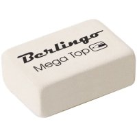 Ластик Berlingo "Mega Top", прямоугольный, натуральный каучук, 26*18*8 мм
