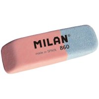 Ластик Milan "860", скошенный, комбинированный, натуральный каучук, 47*14*7 мм