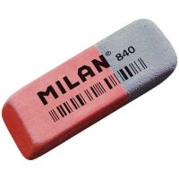Ластик Milan "840", скошенный, комбинированный, натуральный каучук, 52*19*8 мм