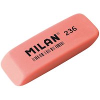 Ластик Milan "236", скошенный, ПВХ, 56*19*9 мм