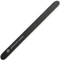 Пилка для ногтей Planet Nails на деревянной основе, черная 18 см 100/180
