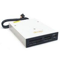 Устройство чтения карт памяти Acrorp CRIP200-B USB 2.0 (All-in-1, +USB port) internal black