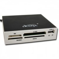 Acorp CRIP200W -  3.5" Internal Reader USB2.0 28-in-1 white, oem + USB port