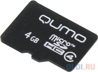   4Gb microSDHC Qumo Fundroid (QM4GCR-MSD10-FD-RED) Class 10 + USB microSD Reader, Red