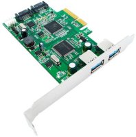 Speed Dragon ESU30A контроллер PCI-Express x2 SATA-III 2-port + USB3.0 2-port