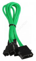  BitFenix Molex to 3x3-pin 12V 20cm Green/Black