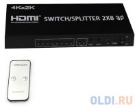 Разветвитель Orient HSP0208H, 2-)8, HDMI 1.4b/3D, UHDTV 4K(3840x2160)/HDTV10