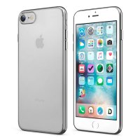Силиконовый чехол-накладка для Apple iPhone 7 Plus 5.5" (iBox Blaze YT000009722) (серебристая рамка)