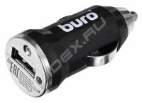 Универсальное автомобильное зарядное устройство 1 х USB, 1A (Buro XCJ-044-1A) (черный)