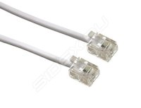 Телефонный кабель 6p4c - 6p4c 2 м (GCR-TP6P4C-2.0m) (белый)