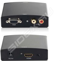 Конвертер VGA + R/L Audio-HDMI (Espada HCV0101) (черный)