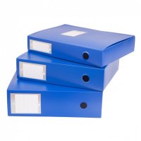 Пластиковый короб архивный (Бюрократ BA100/08blue) (синий)