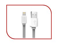  Flat USB - Lightning 2m Grey