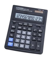 Калькулятор Citizen SDC-554S двойное питание 14 разряда бухгалтерский черный