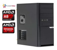   AMD   Home H555 A8-X4 7600 3.1GHz, 8Gb DDR3, 500Gb, DVD-RW, Radeon R