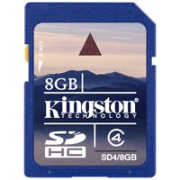 8Gb   SecureDigital (SDHC) Kingston class 4 [SD4/8GB] Retail