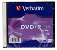  DVD+R 4.7Gb Verbatim 16x Slim (515)
