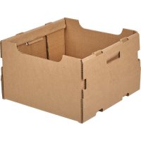 Короб картонный для фруктов 382x355x240 мм бурый гофрокартон П-32 (10 штук в упаковке)