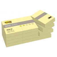 Блокнот 3M 653R-BY Post-it Basic канареечный желтый 38 х 51 мм 12 блх 100 л (7100033526)